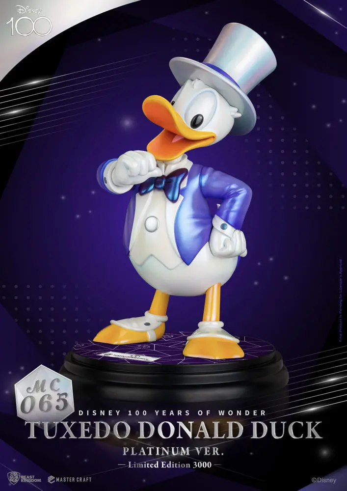 Disney 100th Master Craft Statue Tuxedo Donald Duck (Platinum Ver.) Produktfoto