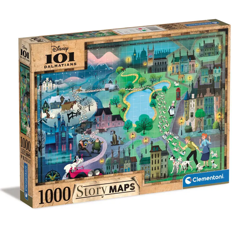 Disney Story Maps Puzzle 101 Dalmatiner (1000 Teile) termékfotó