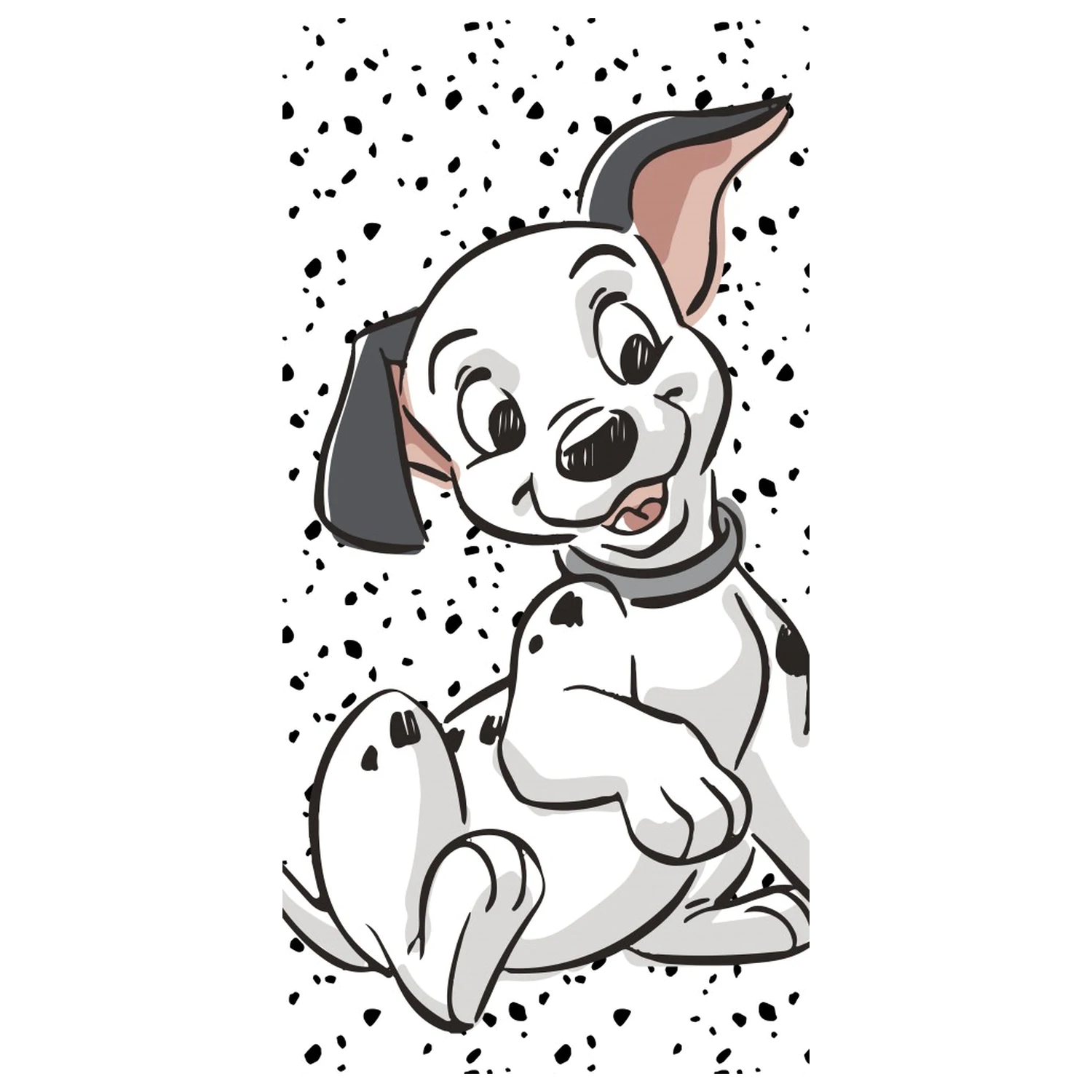 Disney 101 Dalmatians weißes Handtuch 70x140cm Produktfoto