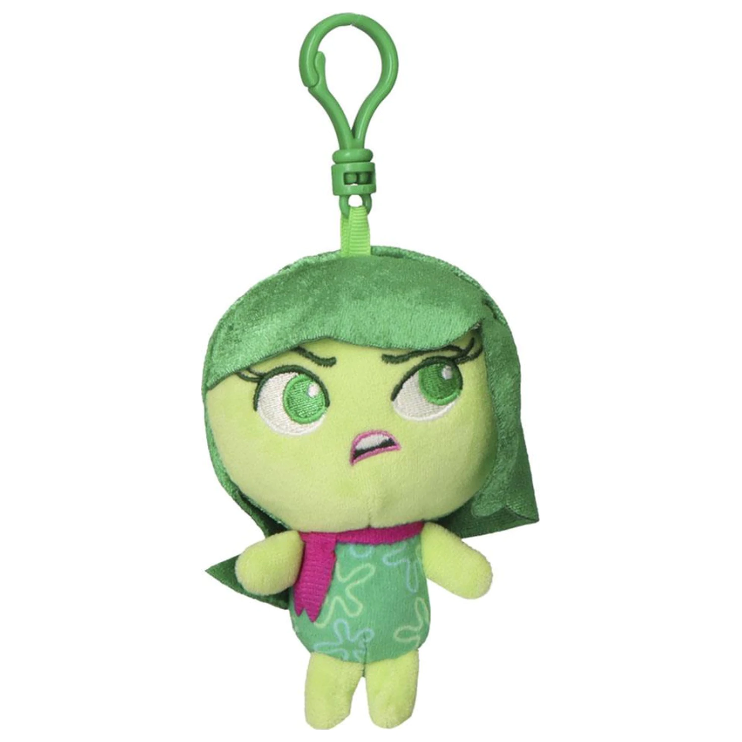 Disney Inside Out Disgust 3D Plüsch Figur mit Clip, Taschenanhänger 12 cm Produktfoto