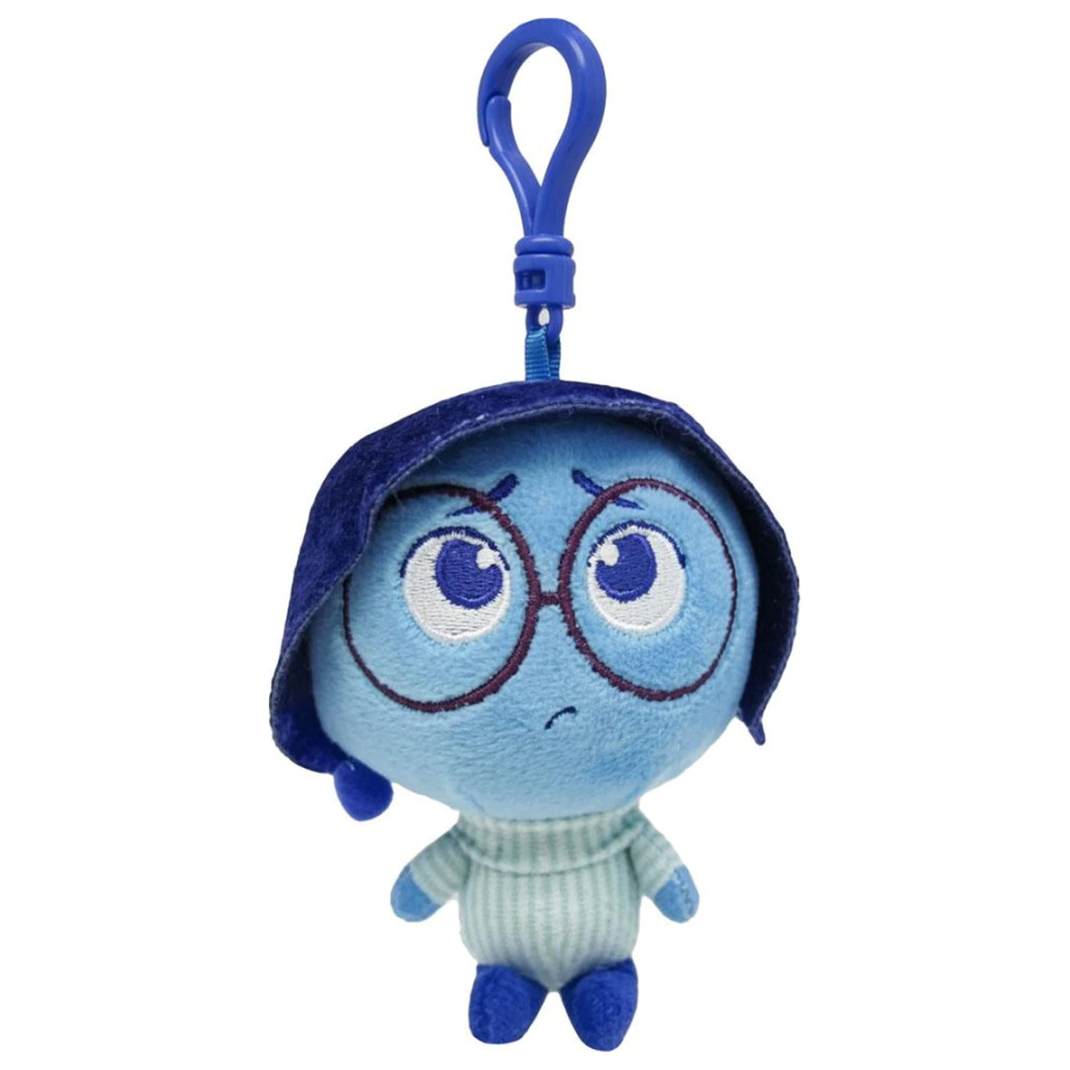 Disney Inside Out Sadness 3D Plüsch Figur mit Anhänger, Taschenanhänger 12 cm Produktfoto