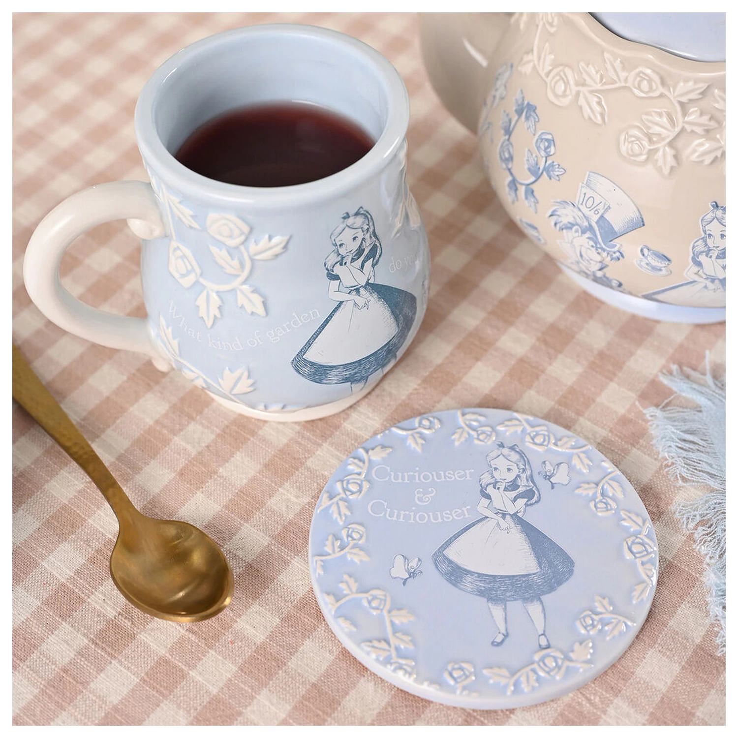Disney Alice im Wunderland Set von 4 Untersetzern Produktfoto
