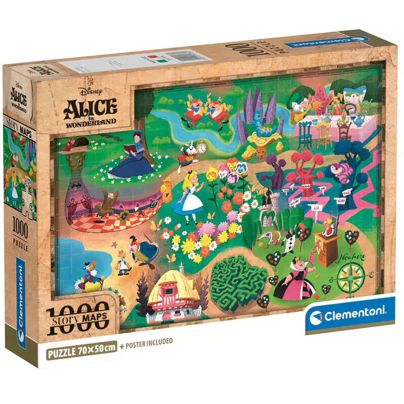 Disney Alice in Wonderland Map Puzzle 1000St termékfotó
