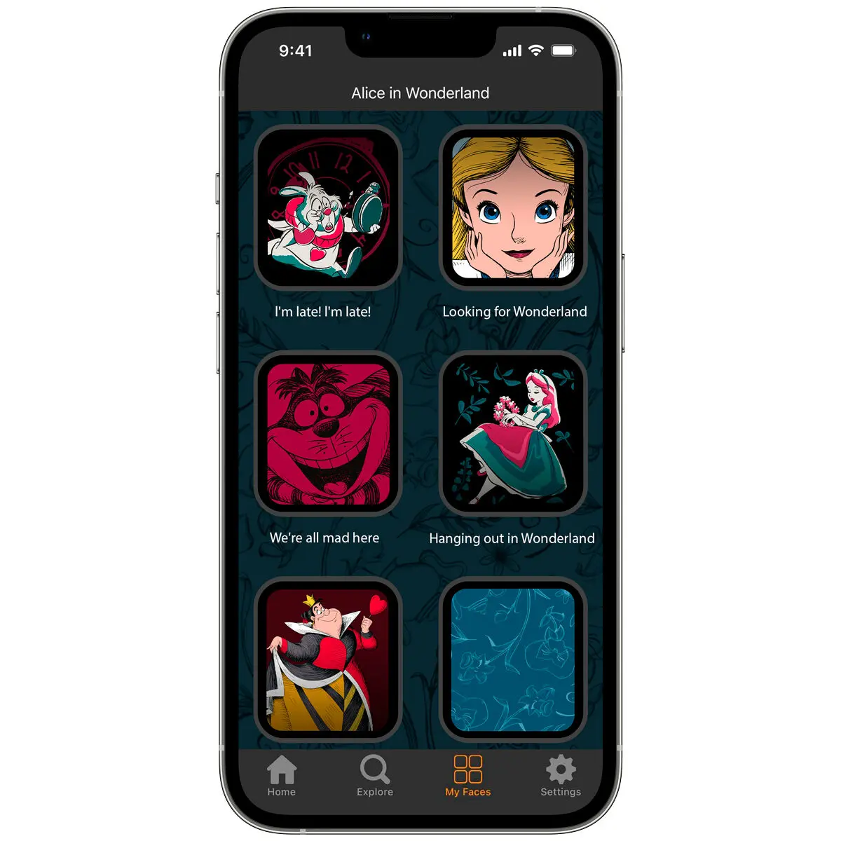 Disney Alice in Wonderland Smartwatch-Armband Produktfoto