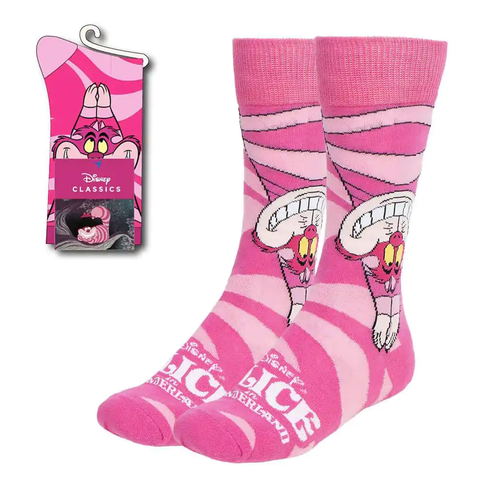 Disney Socken Alice im Wunderland Grinsekatze Upside Down 36-43 Produktfoto