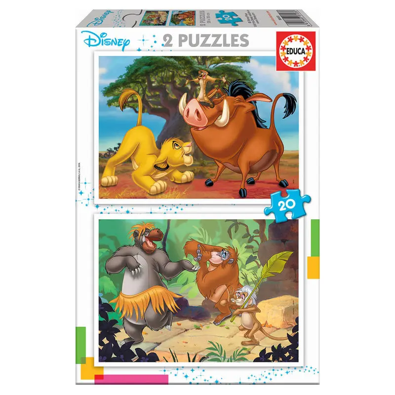 Disney Animals Lion King + Jungle Book Puzzle 2x20St Produktfoto