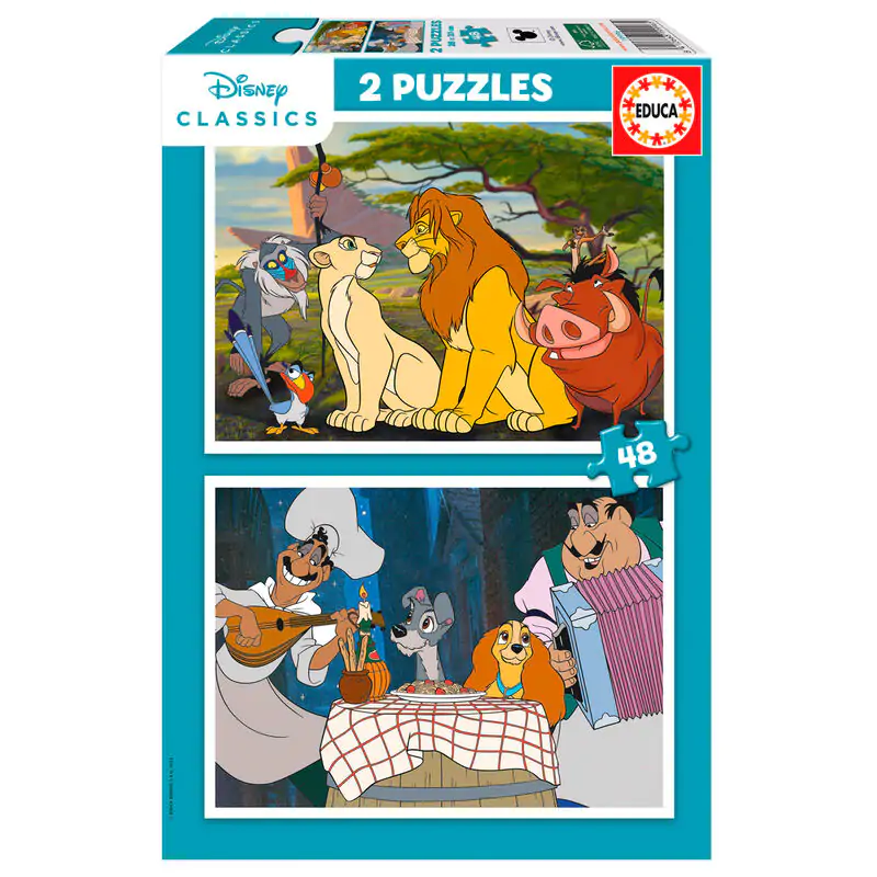 Disney Animals The Lion King + Lady and Trump Puzzle 2x48St Produktfoto