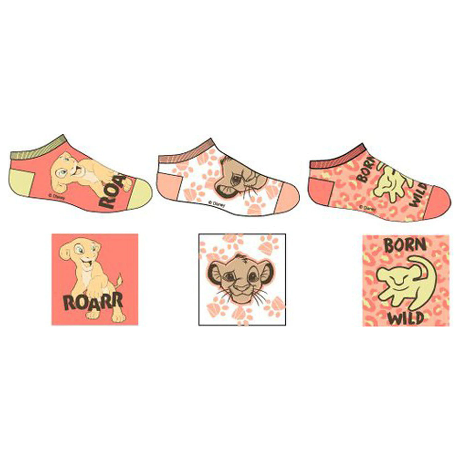 Disney Der König der Löwen Born Wild Kinder Geheimsocken 23/26 Produktfoto