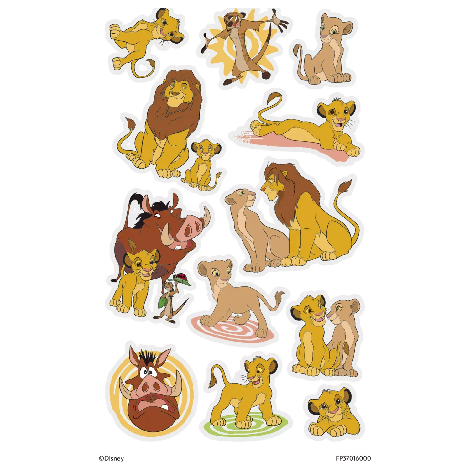 Disney Der König der Löwen Spaß-Tattoo 12-teiliges Set Produktfoto