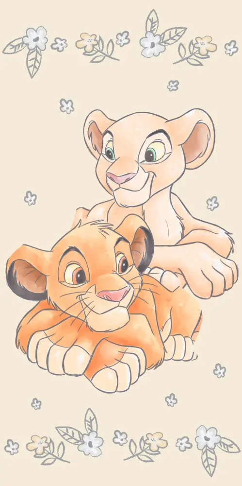 Disney The Lion King Badetuch, Strandtuch Gelb 70*140cm Produktfoto