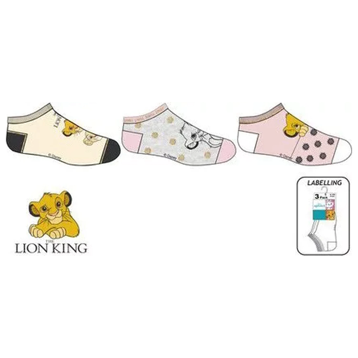 Disney Der König der Löwen Nala Kinder Geheim-Socken 31/34 Produktfoto