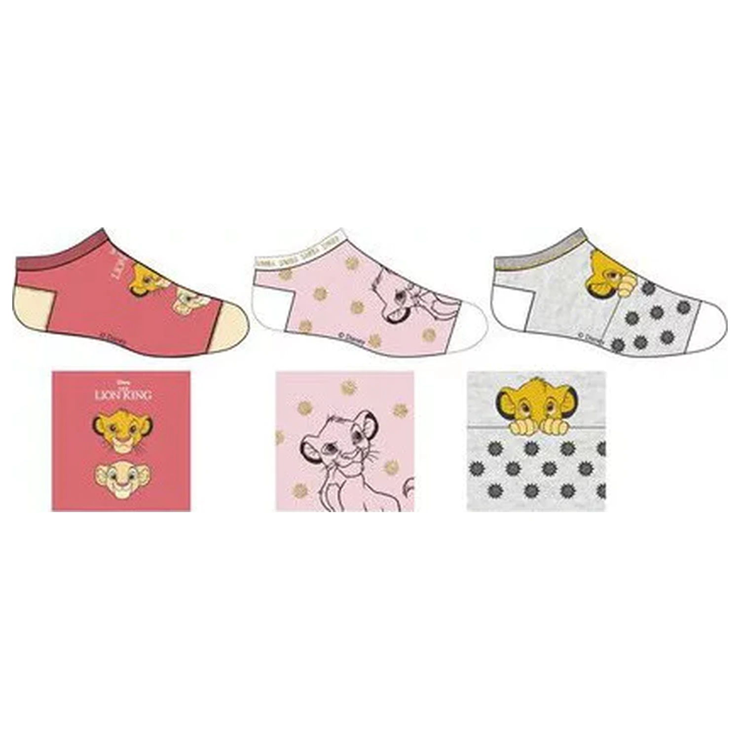Disney Der König der Löwen Spots Kinder Geheim Socken 23/26 Produktfoto