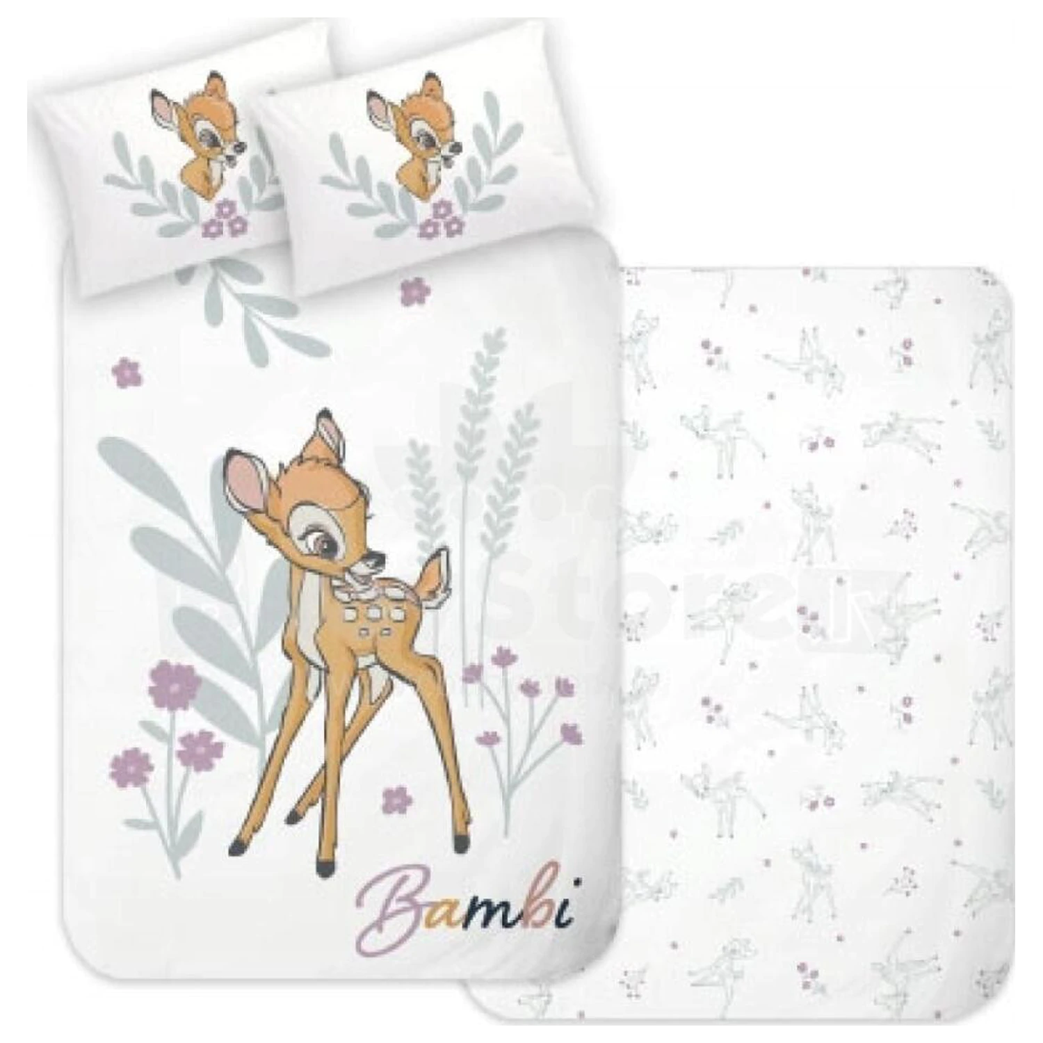 Disney Bambi in Bloom Kinder und Vorschulalter Bettbezug Set 100x135 cm, 40x60 cm Produktfoto