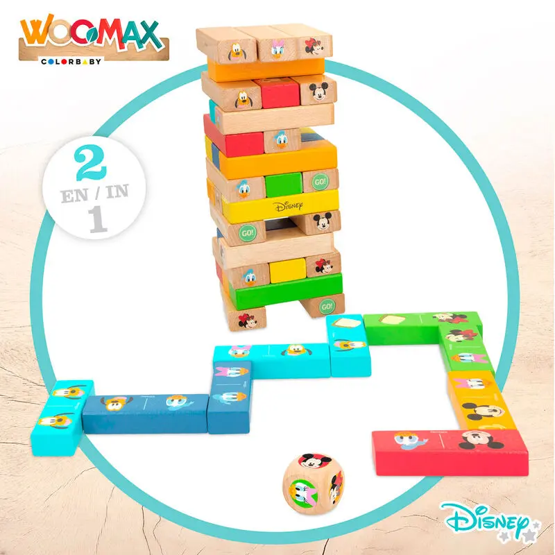 Disney blocks tower + domino hölzern set Produktfoto