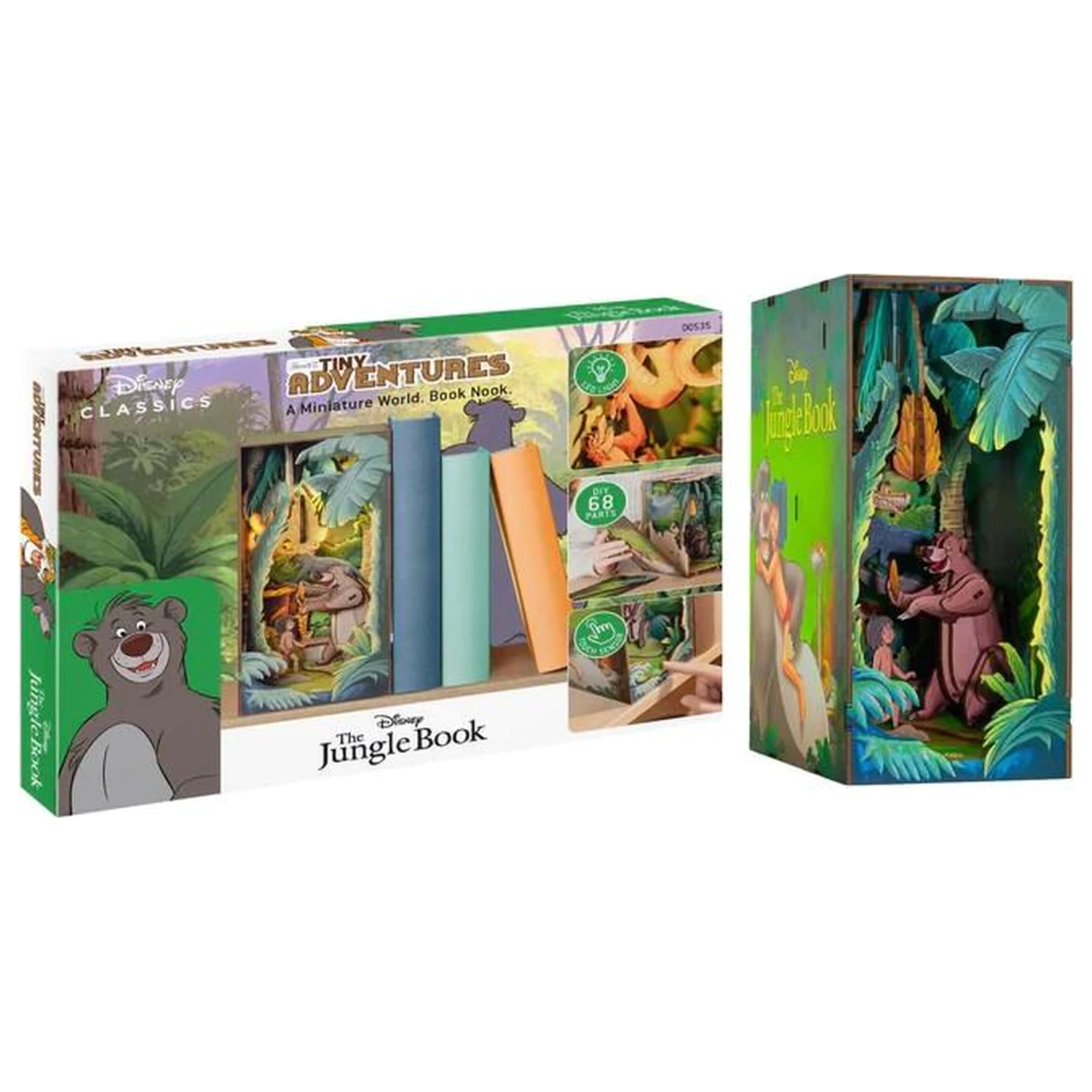 Disney Book Nook Bausatz The Jungle Book 68 Teile + LED Licht Produktfoto