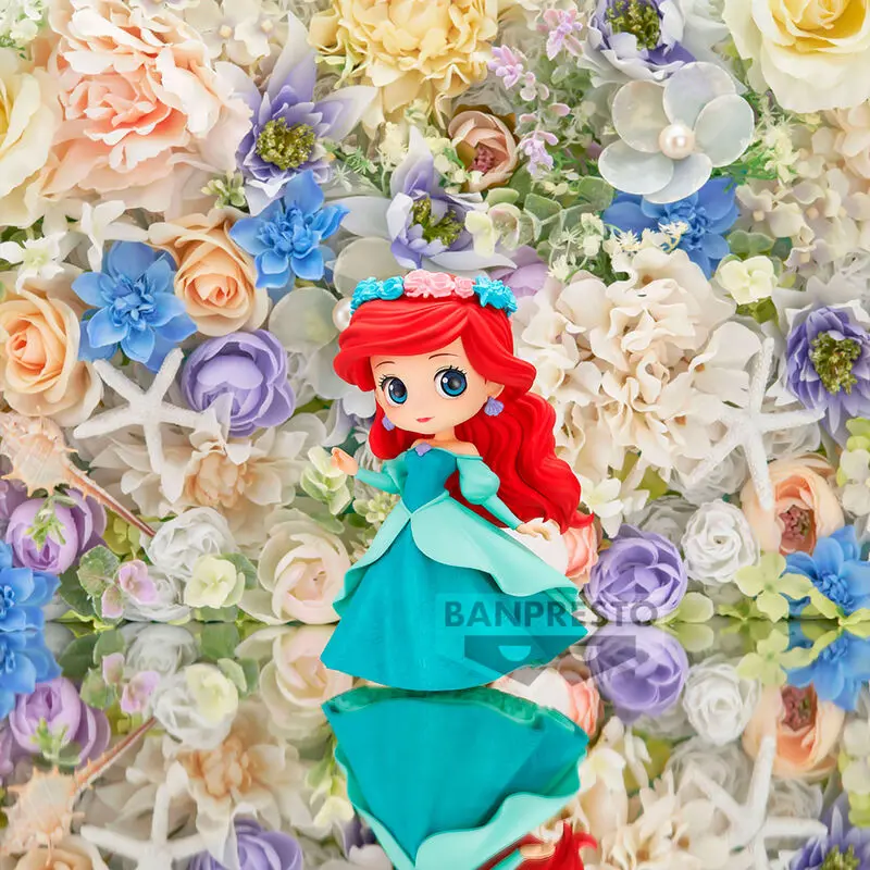 Disney Characters Flower Style Ariel Q Posket A Figur 14cm Produktfoto