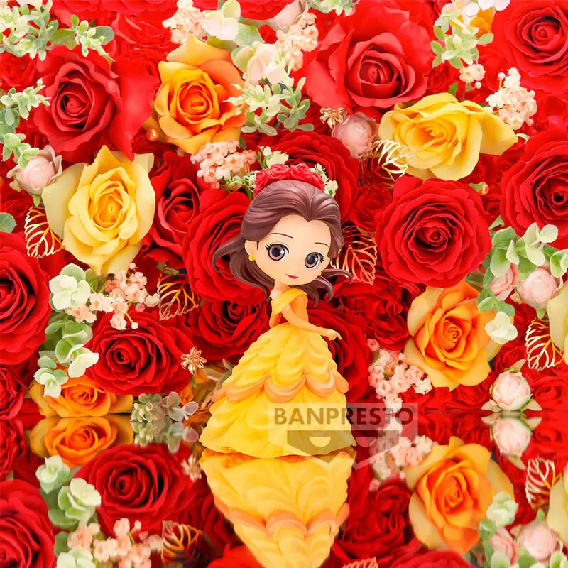 Disney Characters Flower Style Belle Q Posket A Figur 14cm Produktfoto