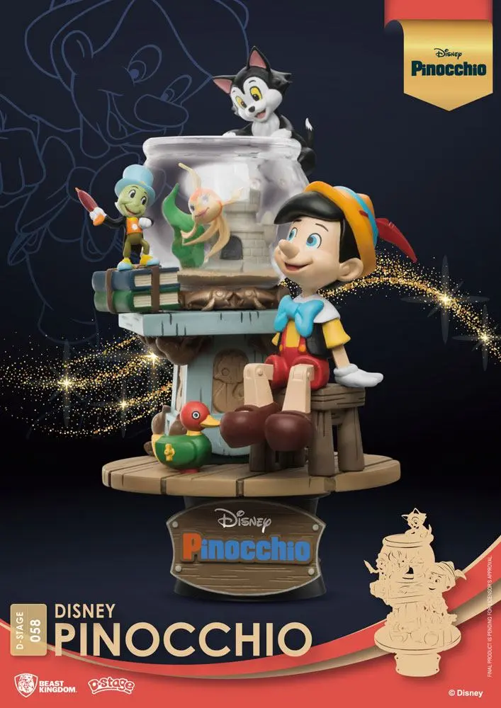 Disney Classic Animation Series D-Stage PVC Diorama Pinocchio 15 cm Produktfoto
