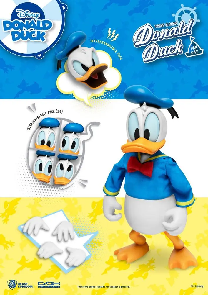 Disney Classic Dynamic 8ction Heroes Actionfigur 1/9 Donald Duck Classic Version 16 Zentimeter Produktfoto
