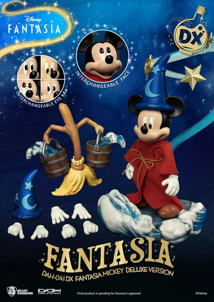 Disney Classic Dynamic 8ction Heroes Action Figur 1/9 Mickey Fantasia Deluxe Version 21 cm Produktfoto