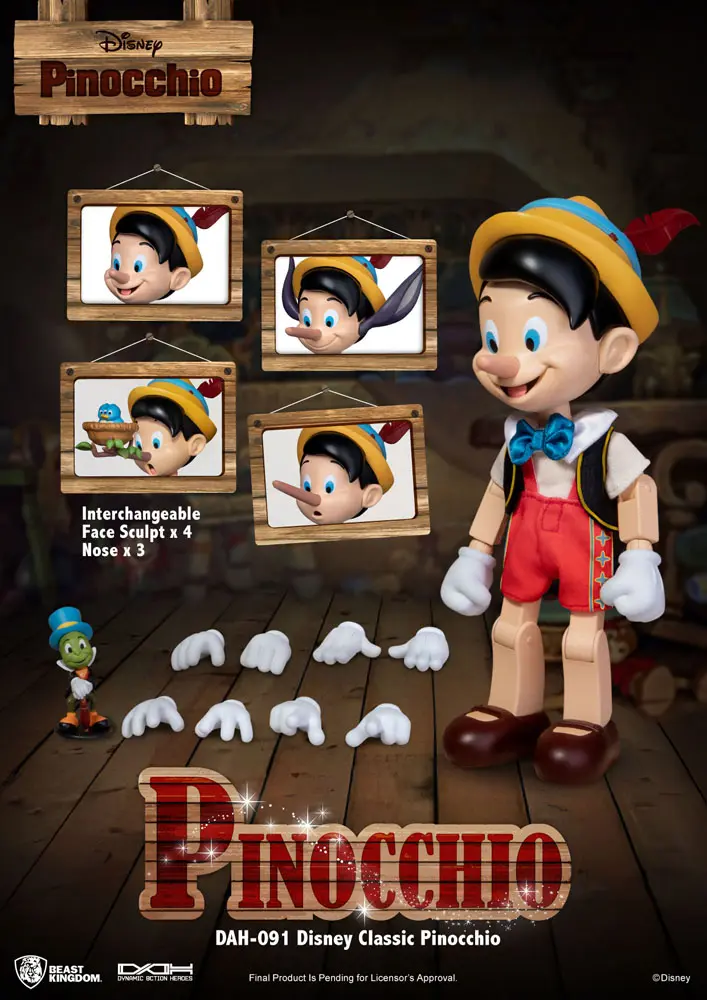 Disney Classic Dynamic 8ction Heroes Actionfigur 1/9 Pinocchio 18 cm termékfotó