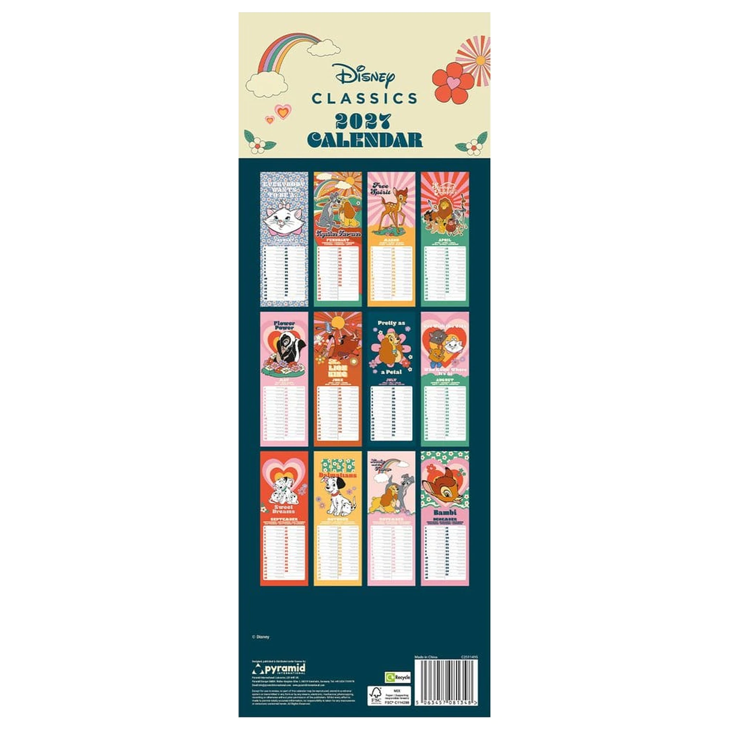 Disney Classics Kalender 70s Feeling 2027 42 x 15 cm Produktfoto