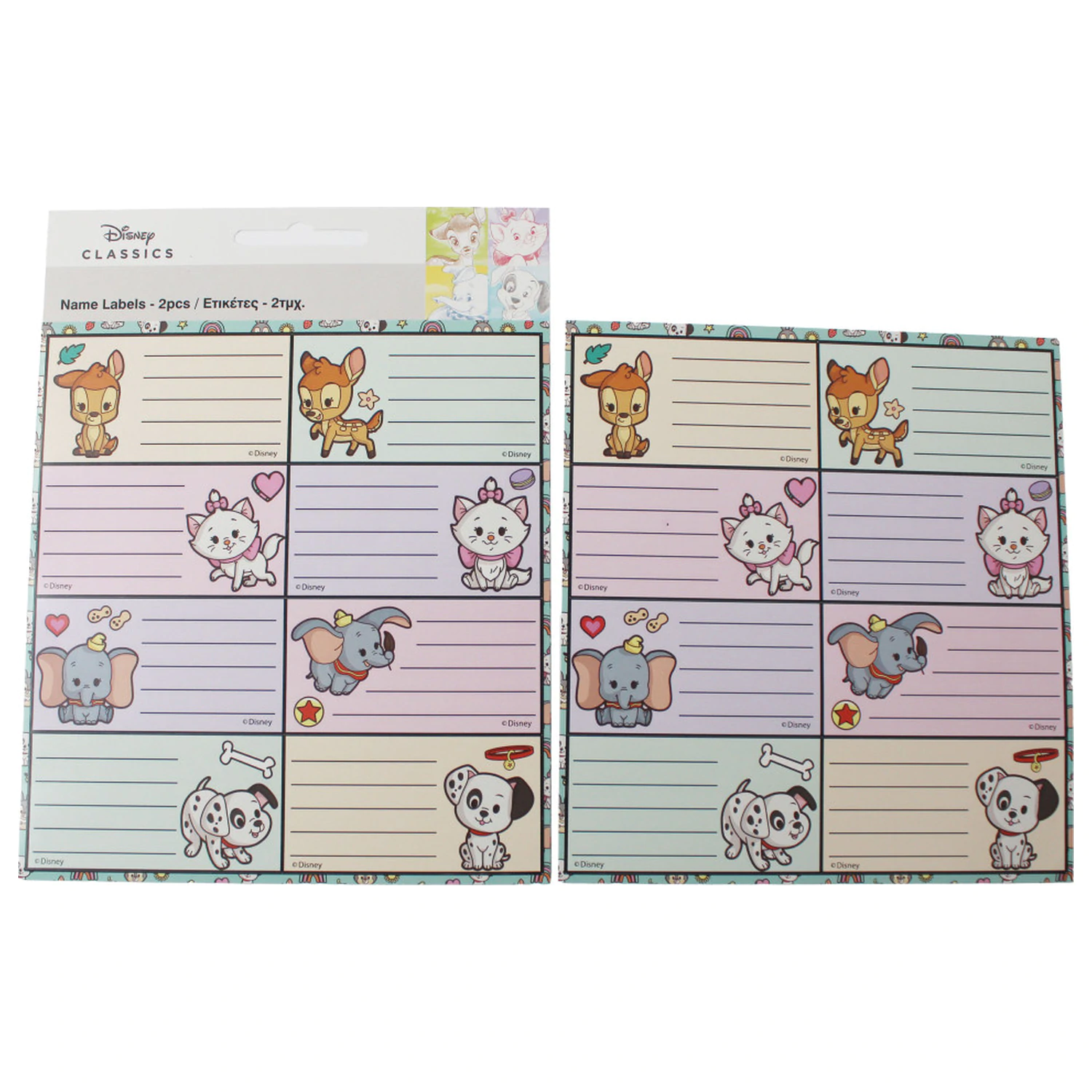 Disney Classics Babies Notizbuch Etikett 16 Stück Produktfoto