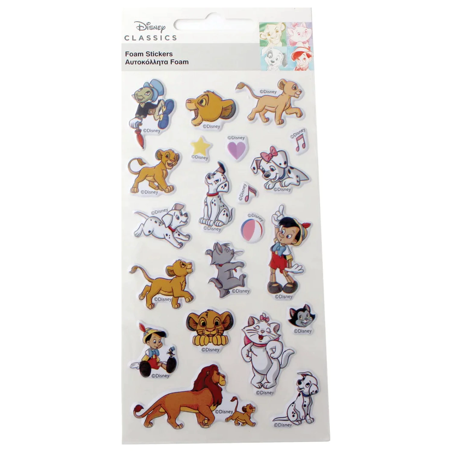 Disney Classics Play puffy Schwamm Sticker Set Produktfoto