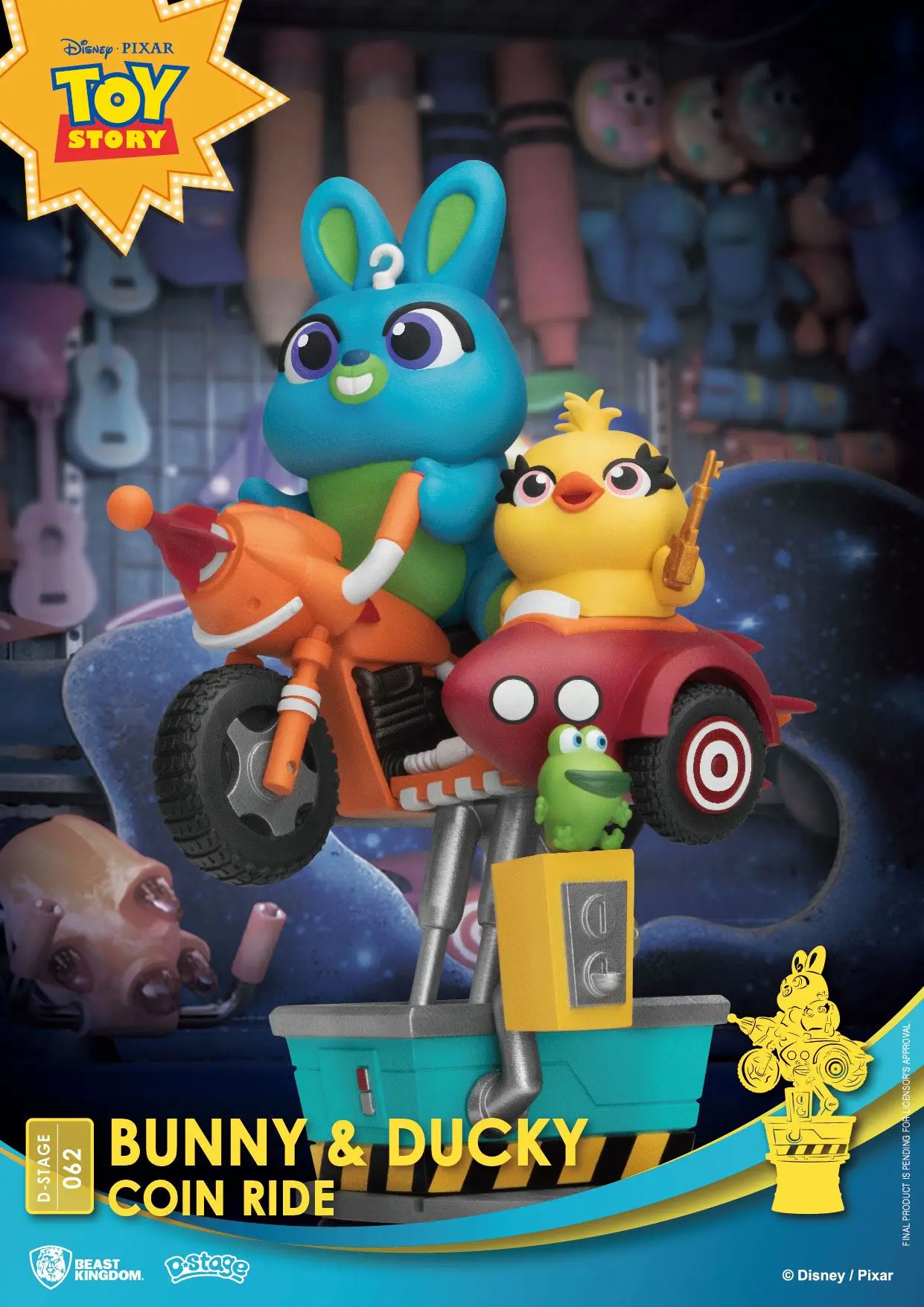 Disney Coin Ride Series D-Stage PVC Diorama Bunny &amp; Ducky 16 cm Produktfoto