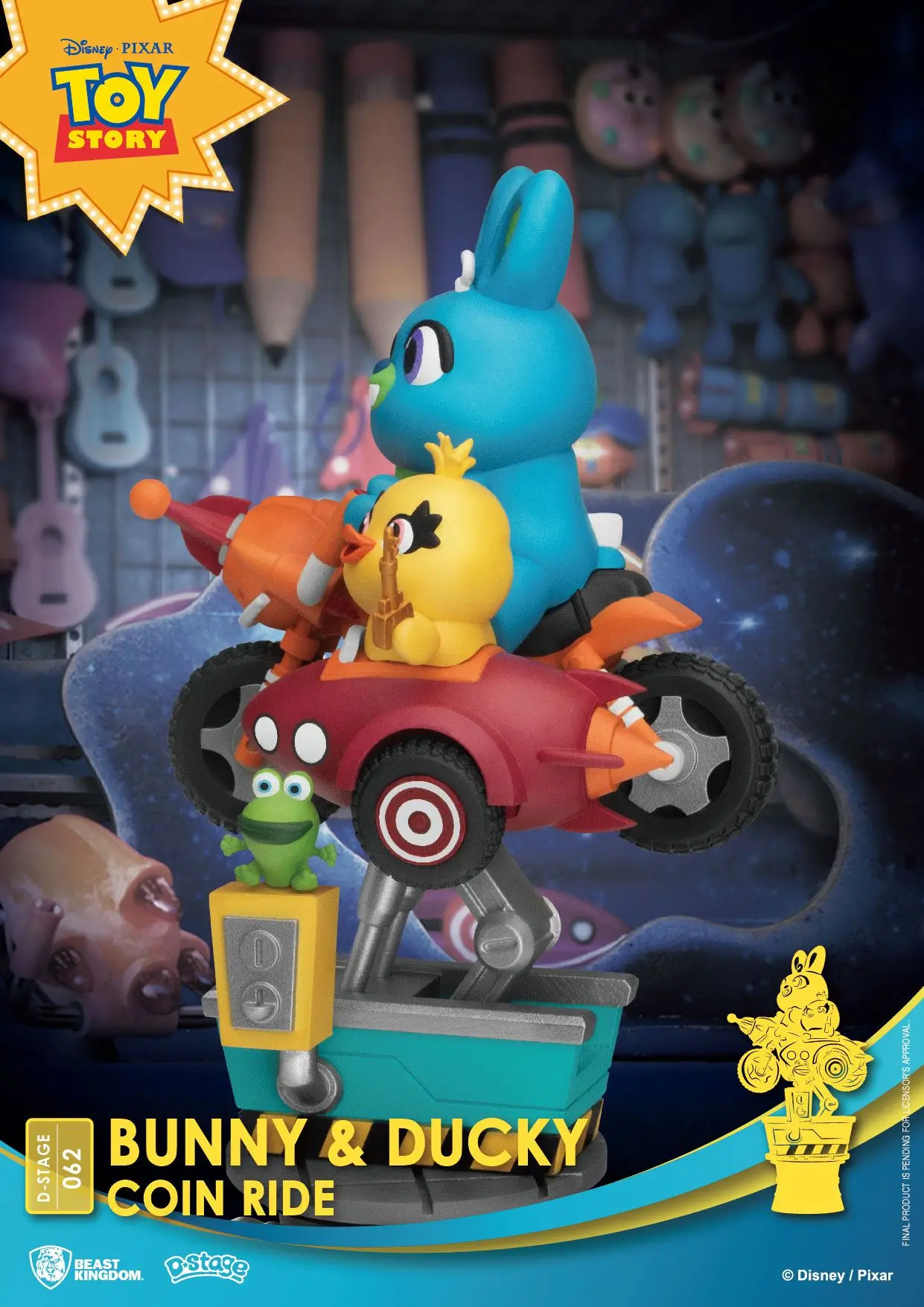 Disney Coin Ride Series D-Stage PVC Diorama Bunny &amp; Ducky 16 cm Produktfoto