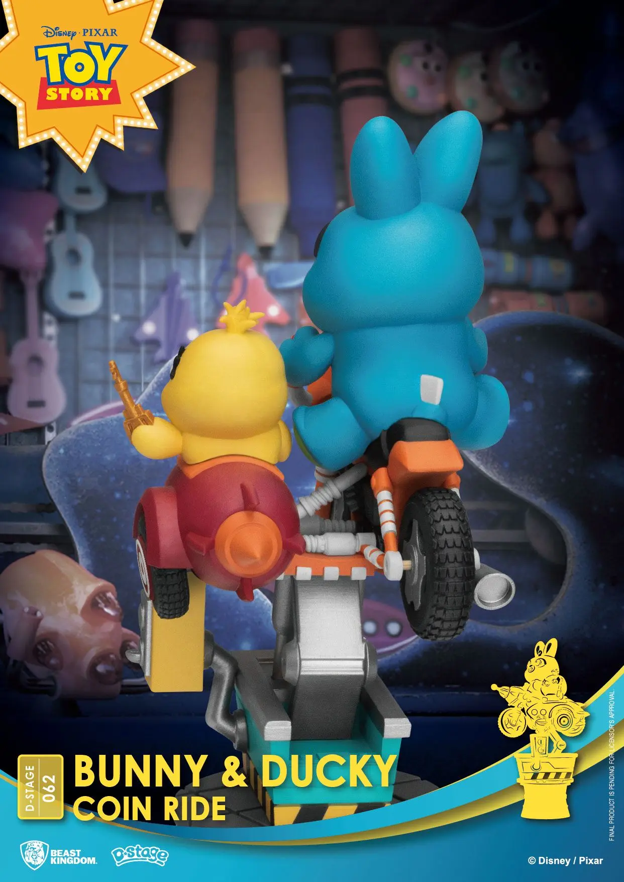 Disney Coin Ride Series D-Stage PVC Diorama Bunny &amp; Ducky 16 cm Produktfoto