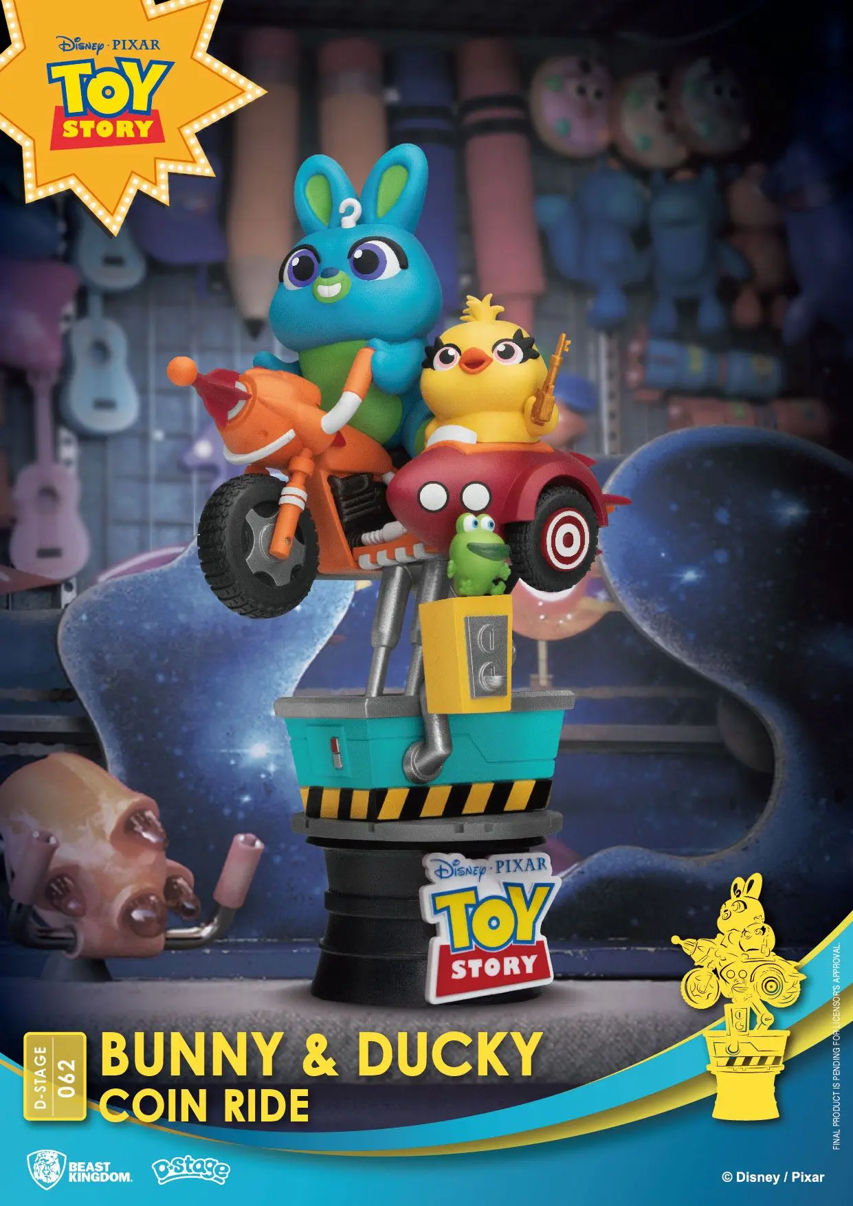 Disney Coin Ride Series D-Stage PVC Diorama Bunny &amp; Ducky 16 cm Produktfoto