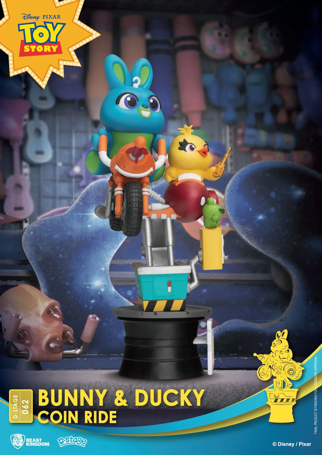 Disney Coin Ride Series D-Stage PVC Diorama Bunny &amp; Ducky 16 cm Produktfoto
