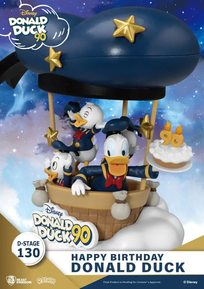 Disney D-Stage PVC Diorama Donald Duck 90th-Happy Birthday 14 cm termékfotó