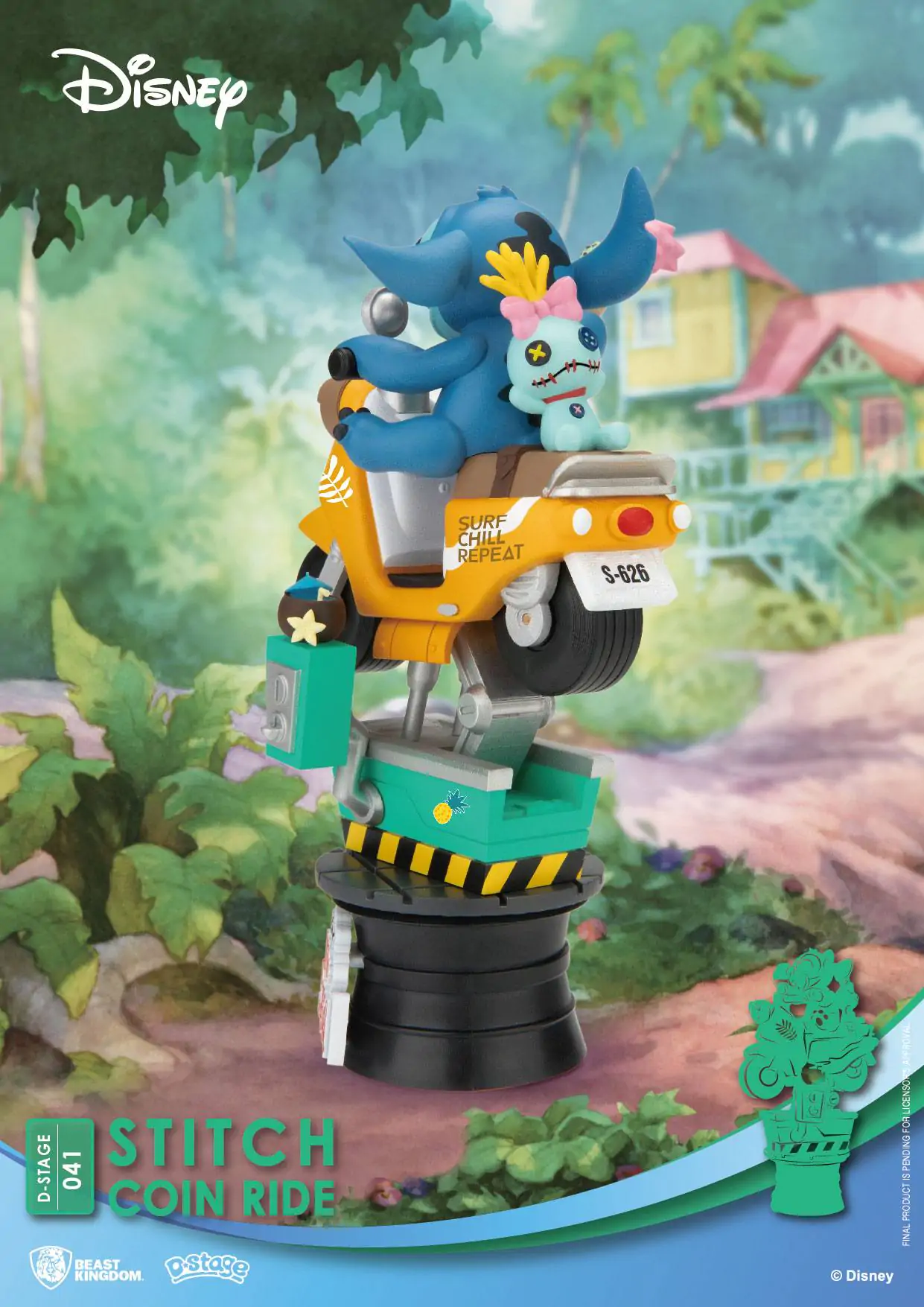 Disney D-Stage PVC Diorama Stitch Coin Ride 16 cm Produktfoto