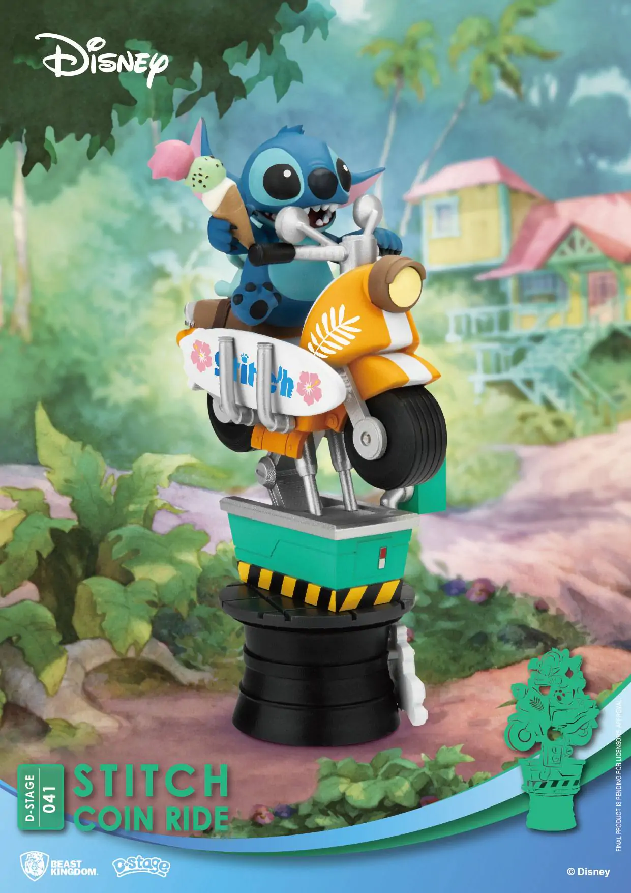 Disney D-Stage PVC Diorama Stitch Coin Ride 16 cm Produktfoto