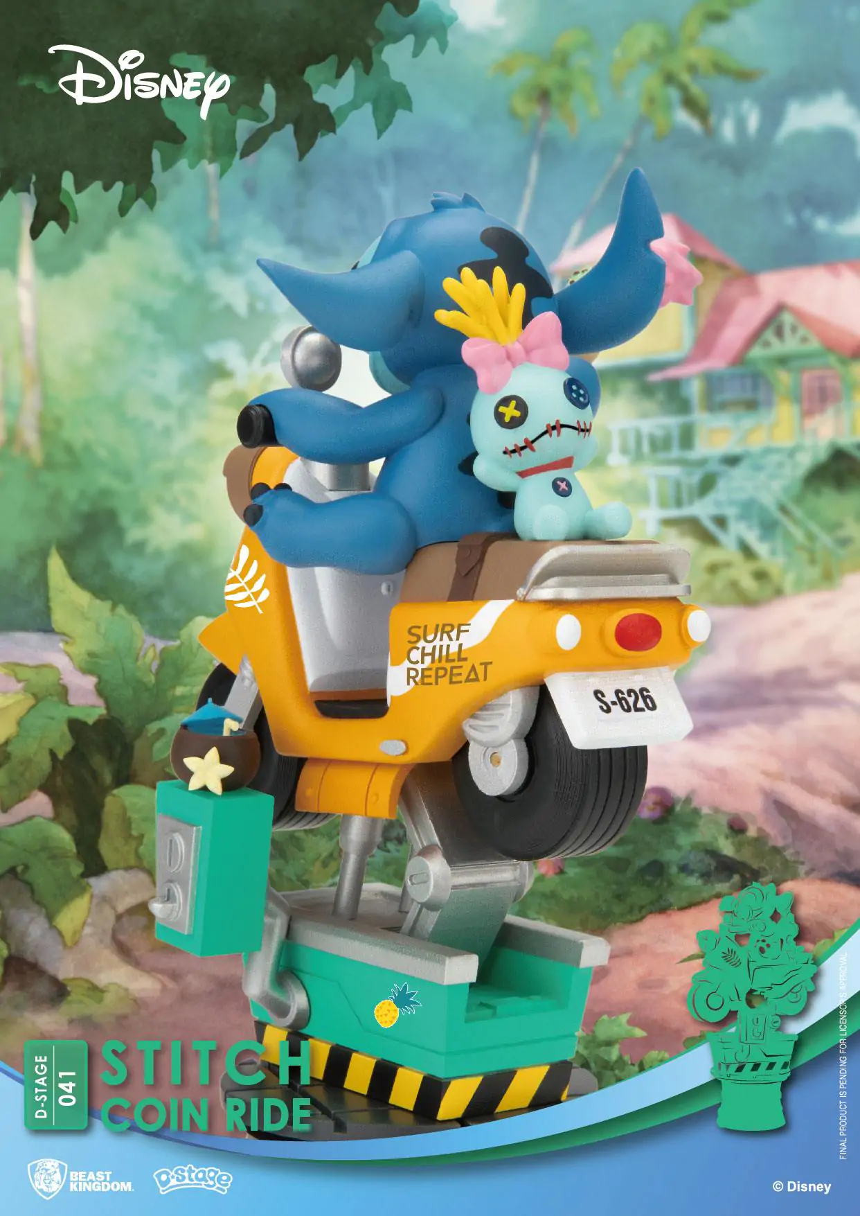 Disney D-Stage PVC Diorama Stitch Coin Ride 16 cm Produktfoto