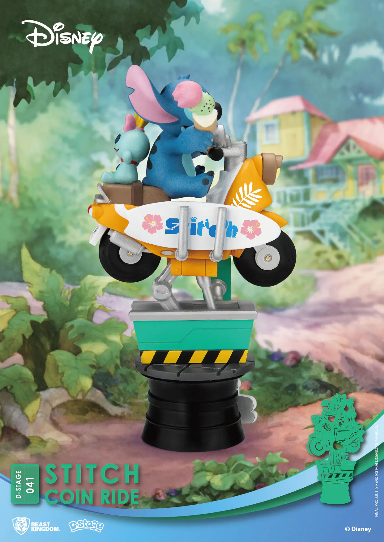Disney D-Stage PVC Diorama Stitch Coin Ride 16 cm Produktfoto