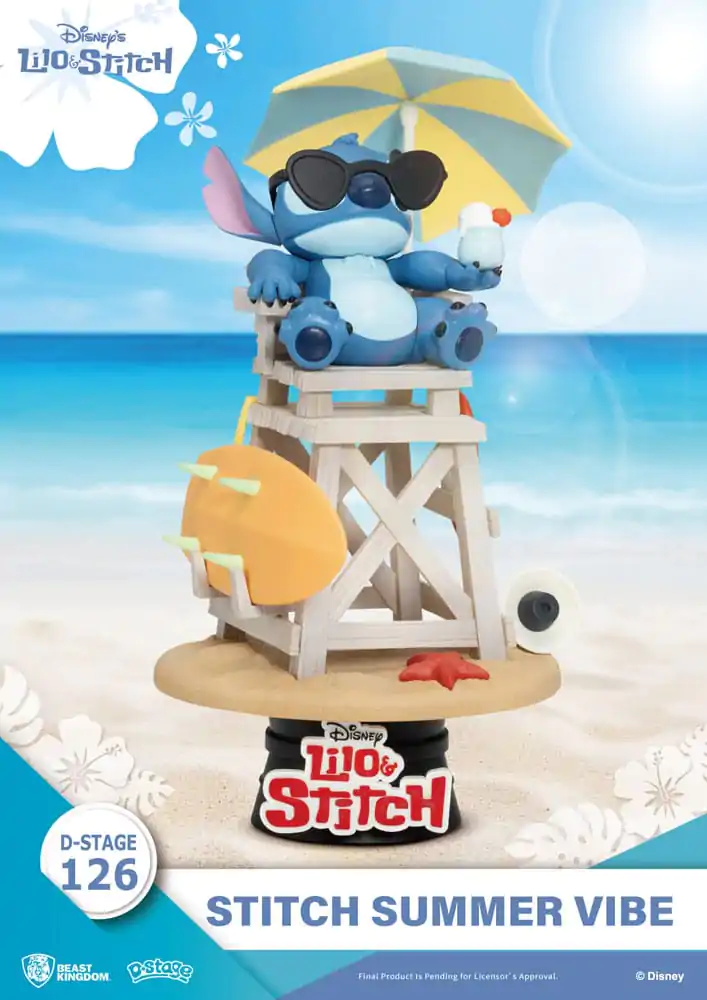 Disney D-Stage PVC Diorama Stitch Summer Vibe 16 cm Produktfoto