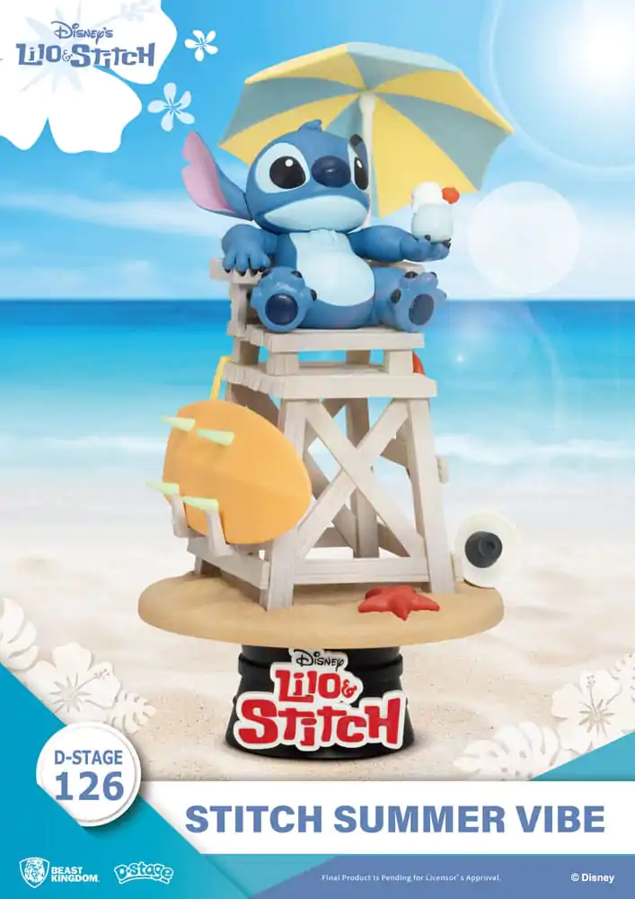 Disney D-Stage PVC Diorama Stitch Summer Vibe 16 cm Produktfoto