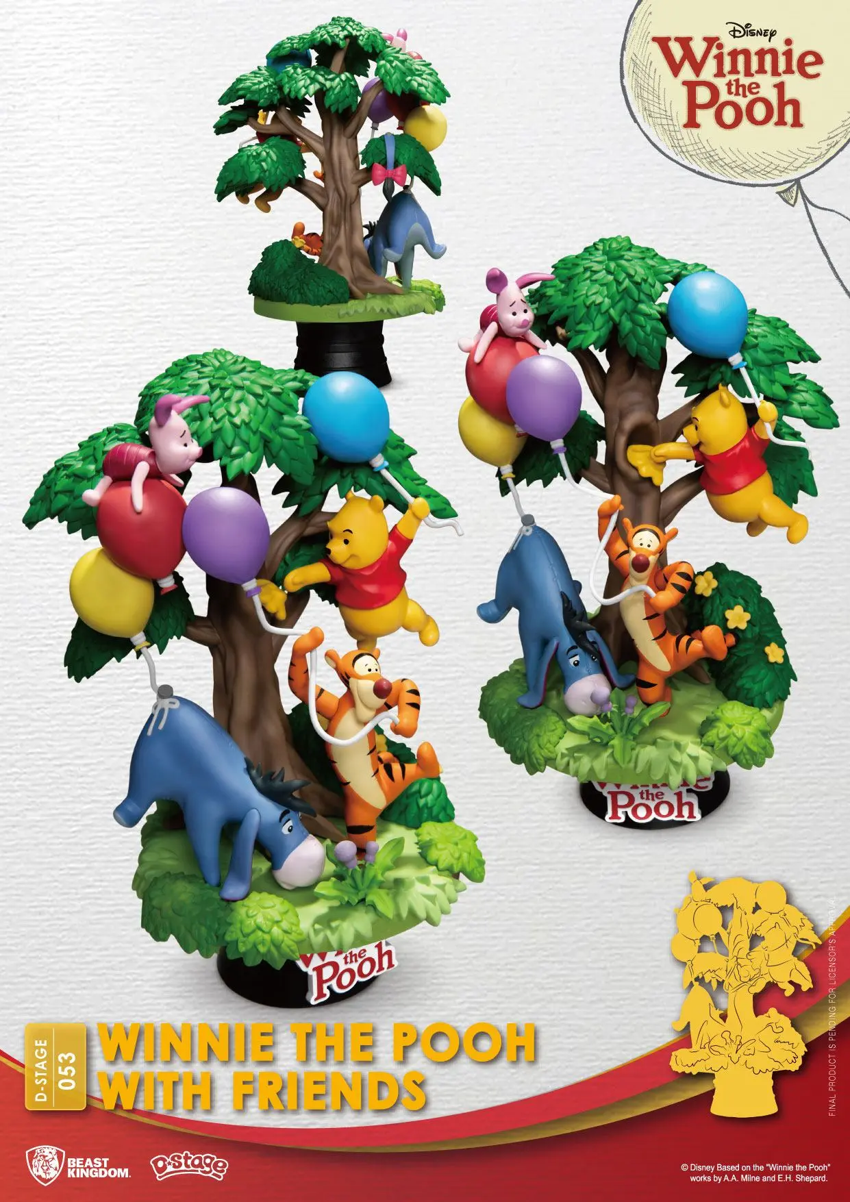 Disney D-Stage PVC Diorama Winnie The Pooh With Friends 16 cm termékfotó