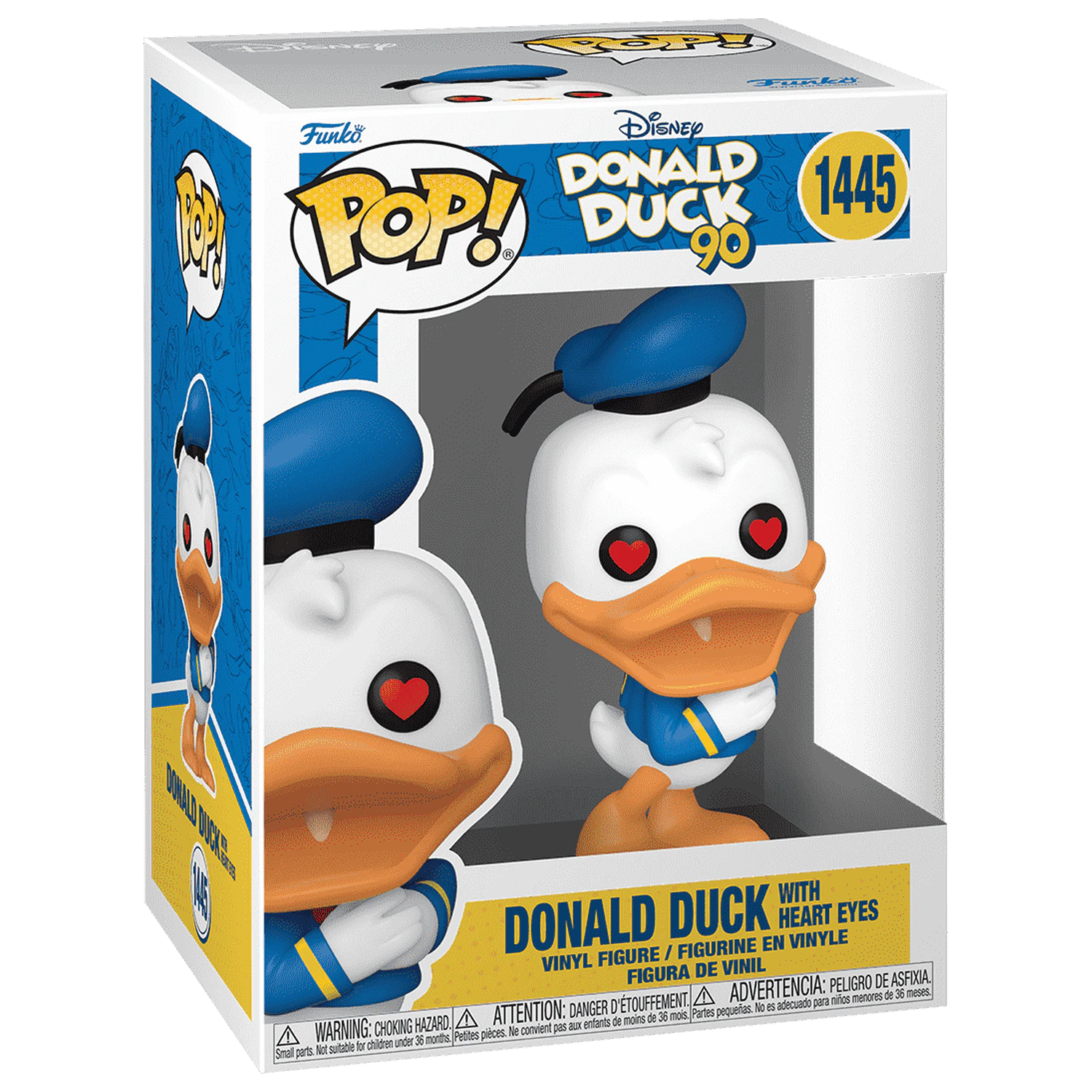 Disney DD 90th Anniversary Funko POP! Disney Vinyl Figur Donald Duck(heart eyes) 9 cm Produktfoto