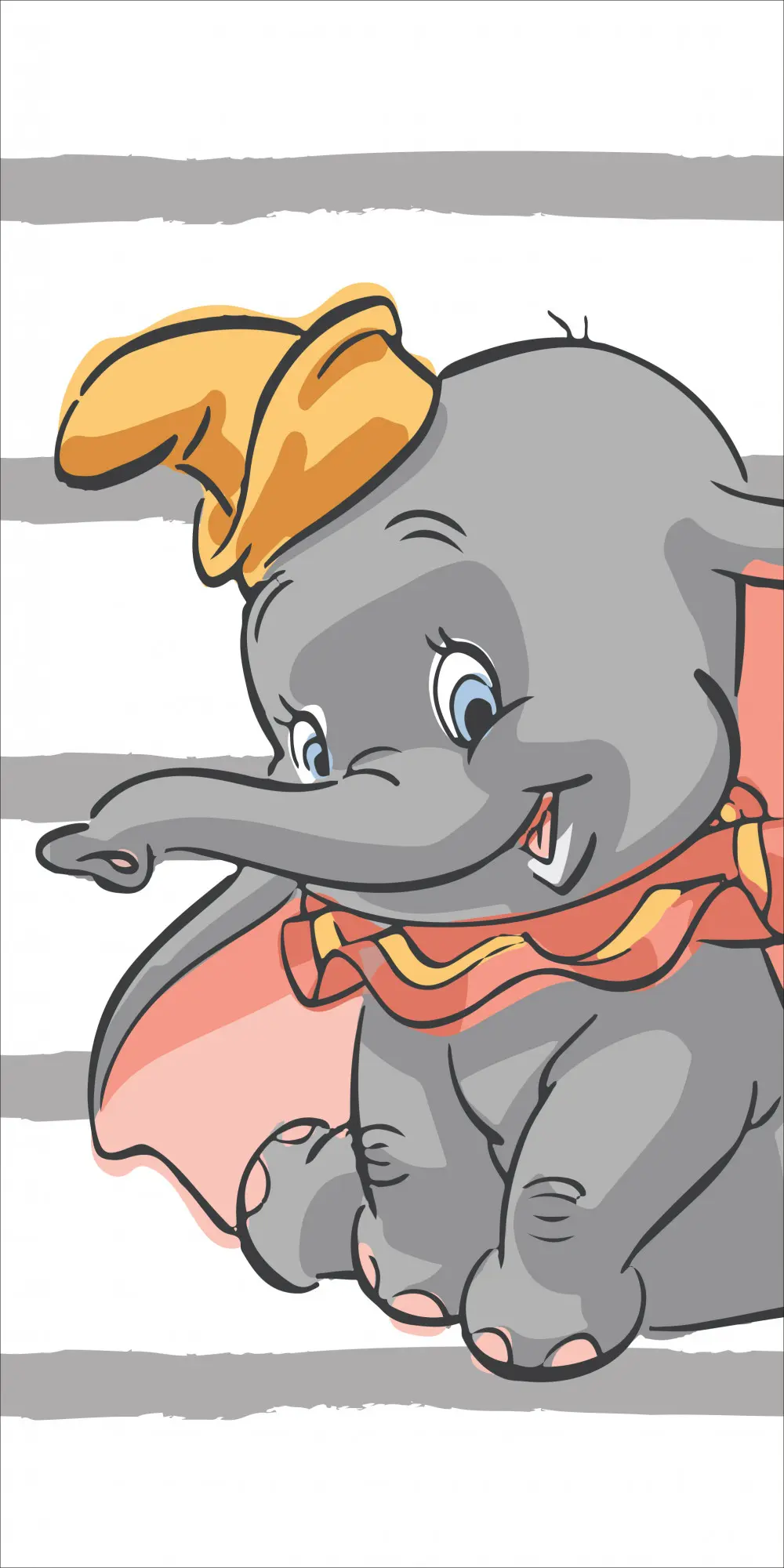 Disney Dumbo Badetuch, Strandtuch Stripe 70*140 cm Produktfoto
