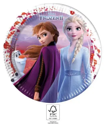 Disney Frozen II Pappteller 8 Stück 23 cm FSC Produktfoto
