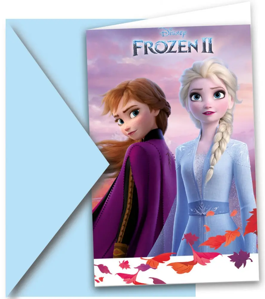 Disney Frozen II, Frozen Party Einladung 6 Stück Produktfoto