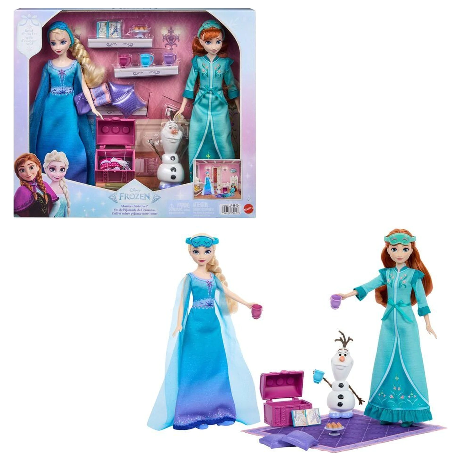 Disney Frozen Pyjama Party Elsa und Anna Spielset Produktfoto