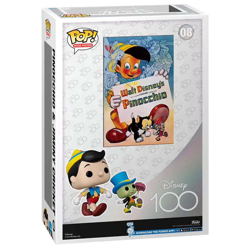 Disney's 100th Anniversary POP! Movie Poster & Figur Pinocchio 9 cm Produktfoto