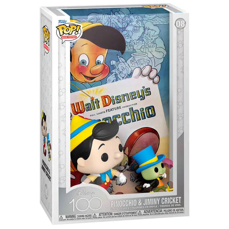Disney's 100th Anniversary POP! Movie Poster & Figur Pinocchio 9 cm Produktfoto