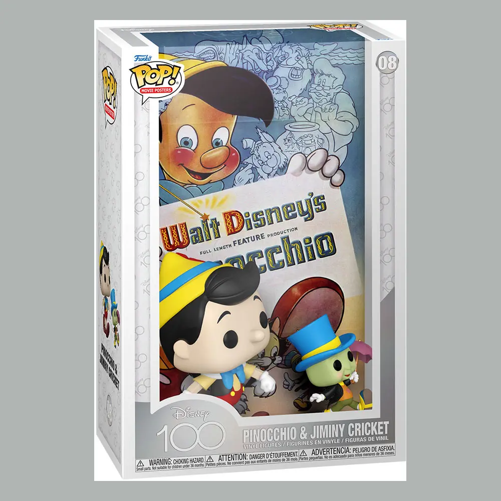 Disney's 100th Anniversary POP! Movie Poster & Figur Pinocchio 9 cm termékfotó