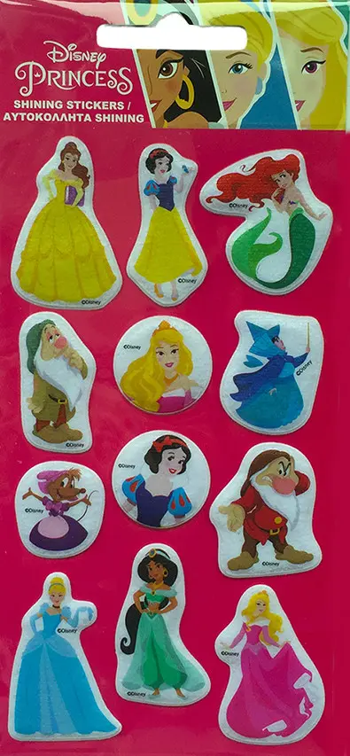Disney Princess Funkelndes Puffy Schwamm-Sticker-Set Produktfoto